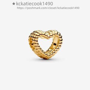 Pandora Beaded Open Heart Charm|Pendant